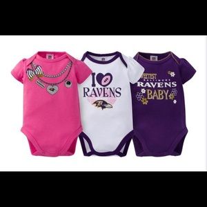 NFL Ravens Baby Girl Onsies